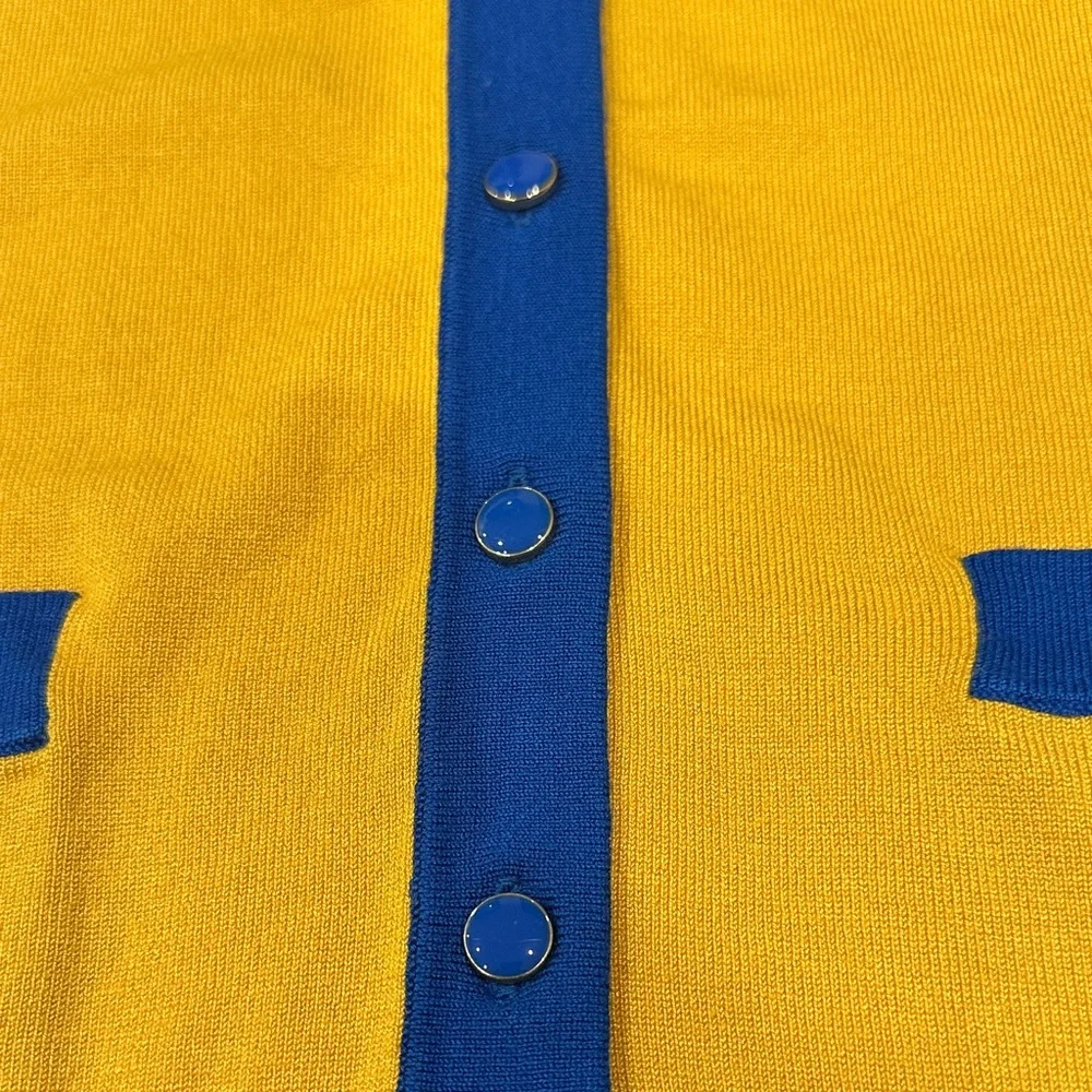 Charter Club Blue and Yellow Knit Top - Picture 3 of 4